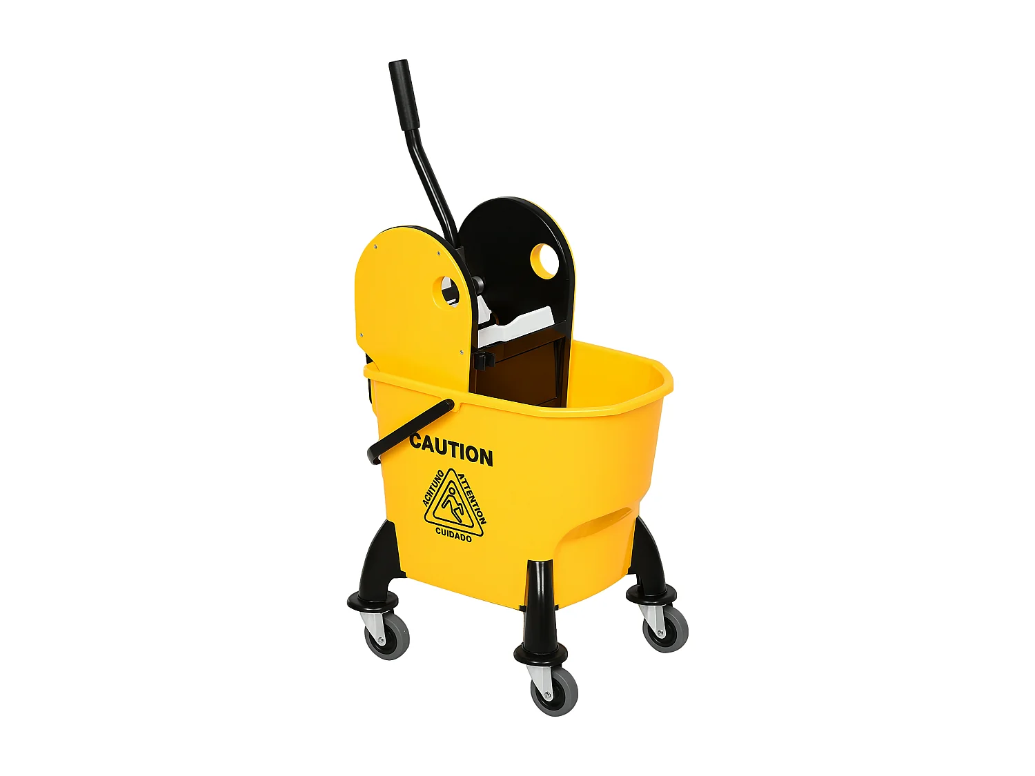 Secchio lavapavimenti professionale con strizzatore manuale e ruote