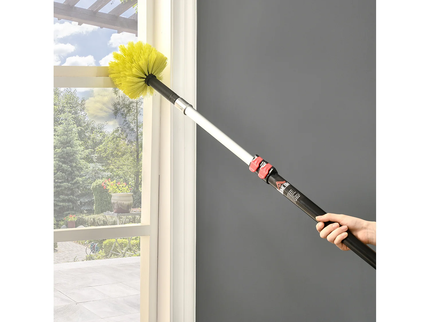 Kit per pulizia della casa con asta di prolunga e 3 spolverini