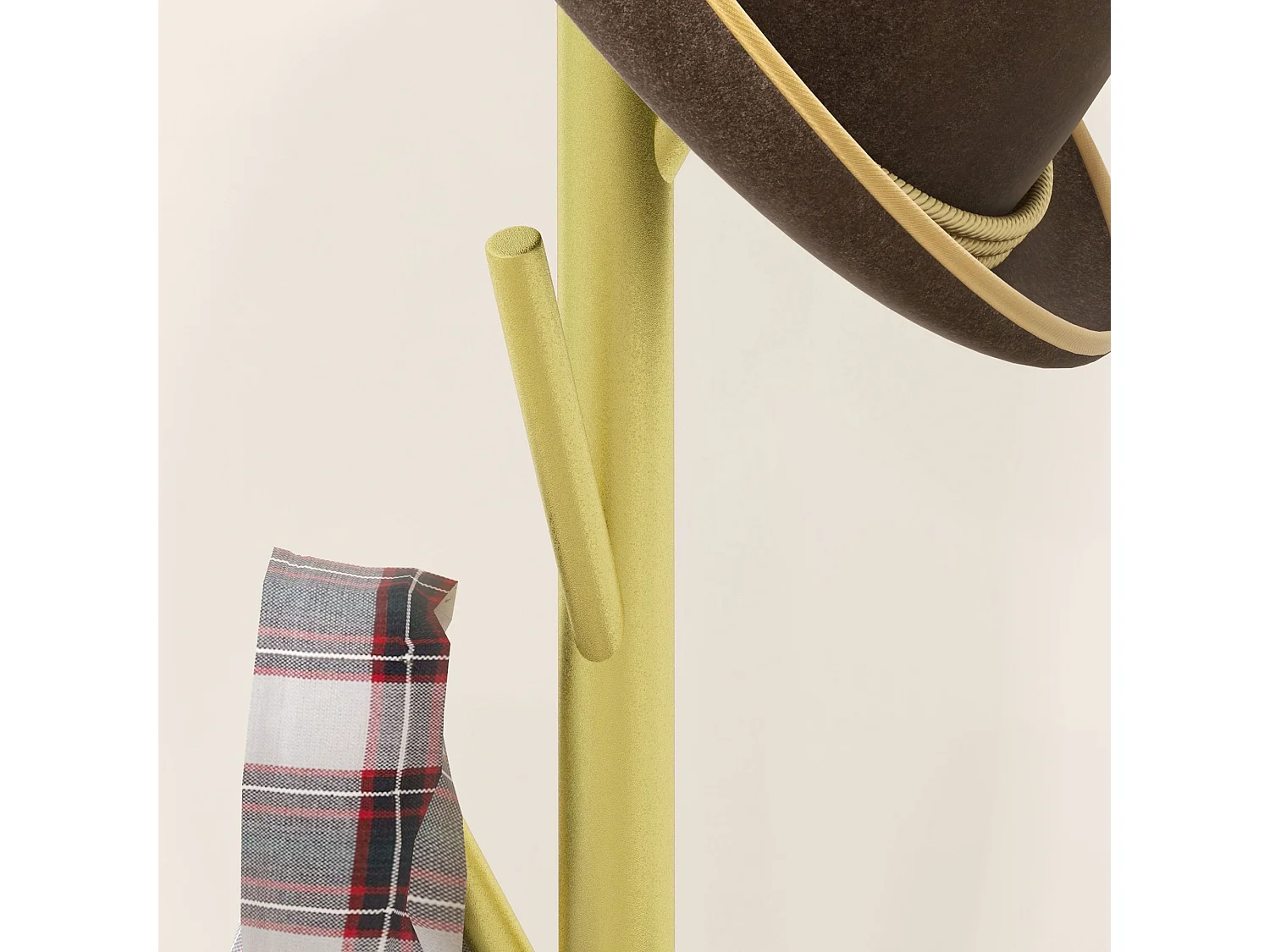 Appendiabiti da terra con 8 ganci in acciaio e base in marmo oro