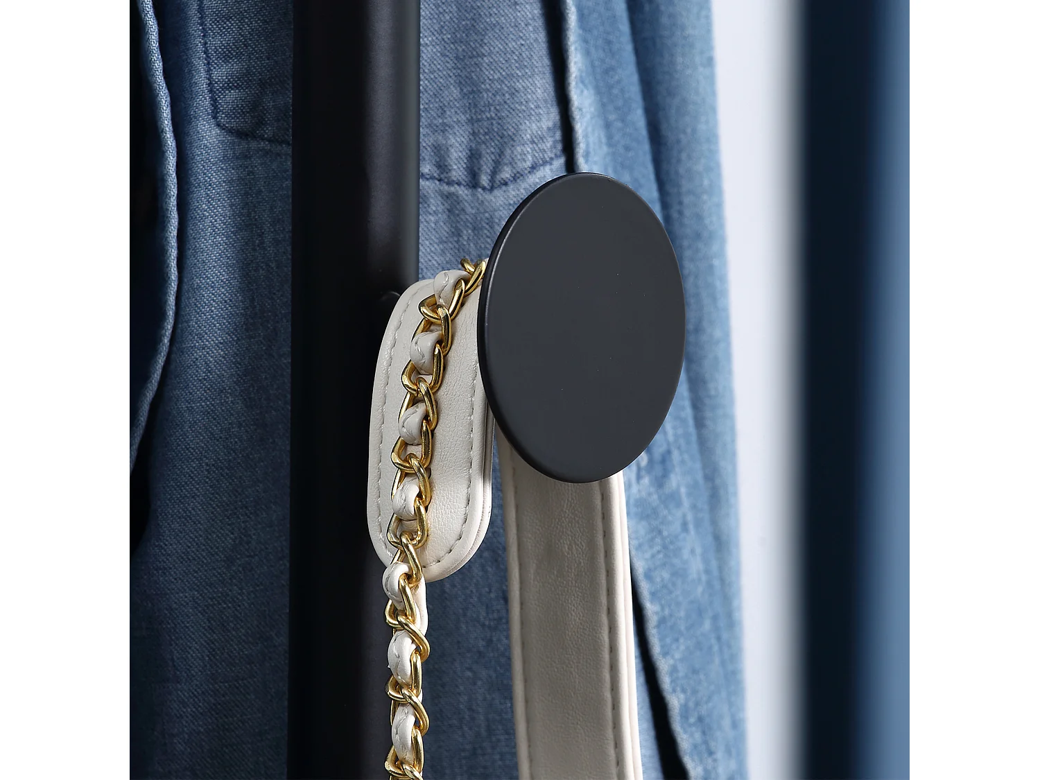 Appendiabiti da terra 8 ganci in acciaio base in marmo nero