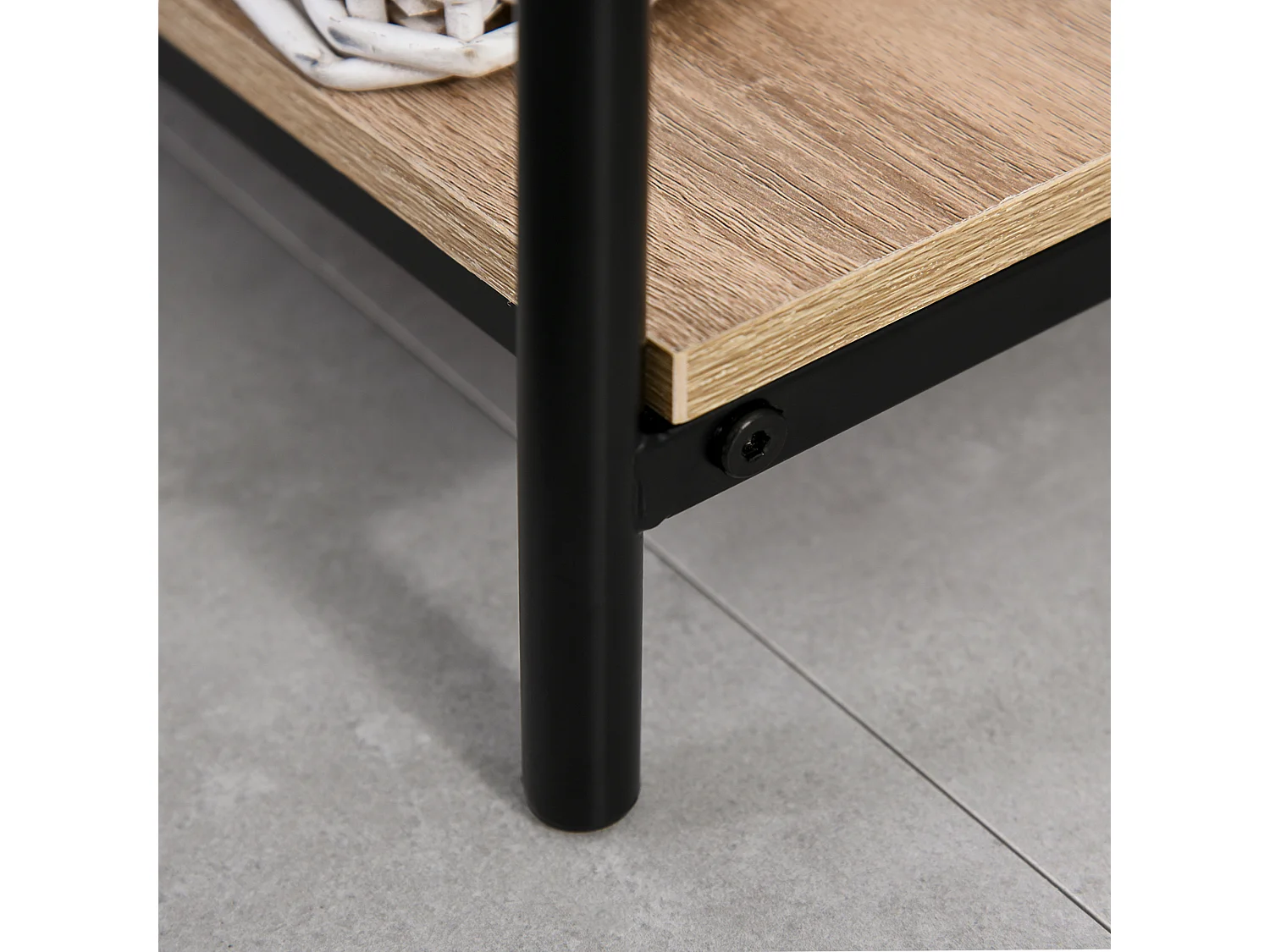 Appendiabiti con panca e scarpiera industriale in legno nero