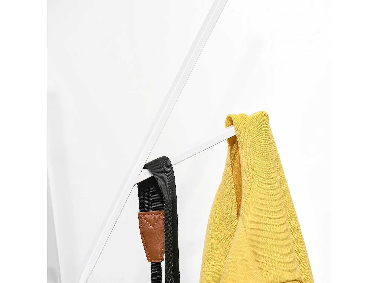 Appendiabiti attaccapanni da terra verticale in metallo bianco