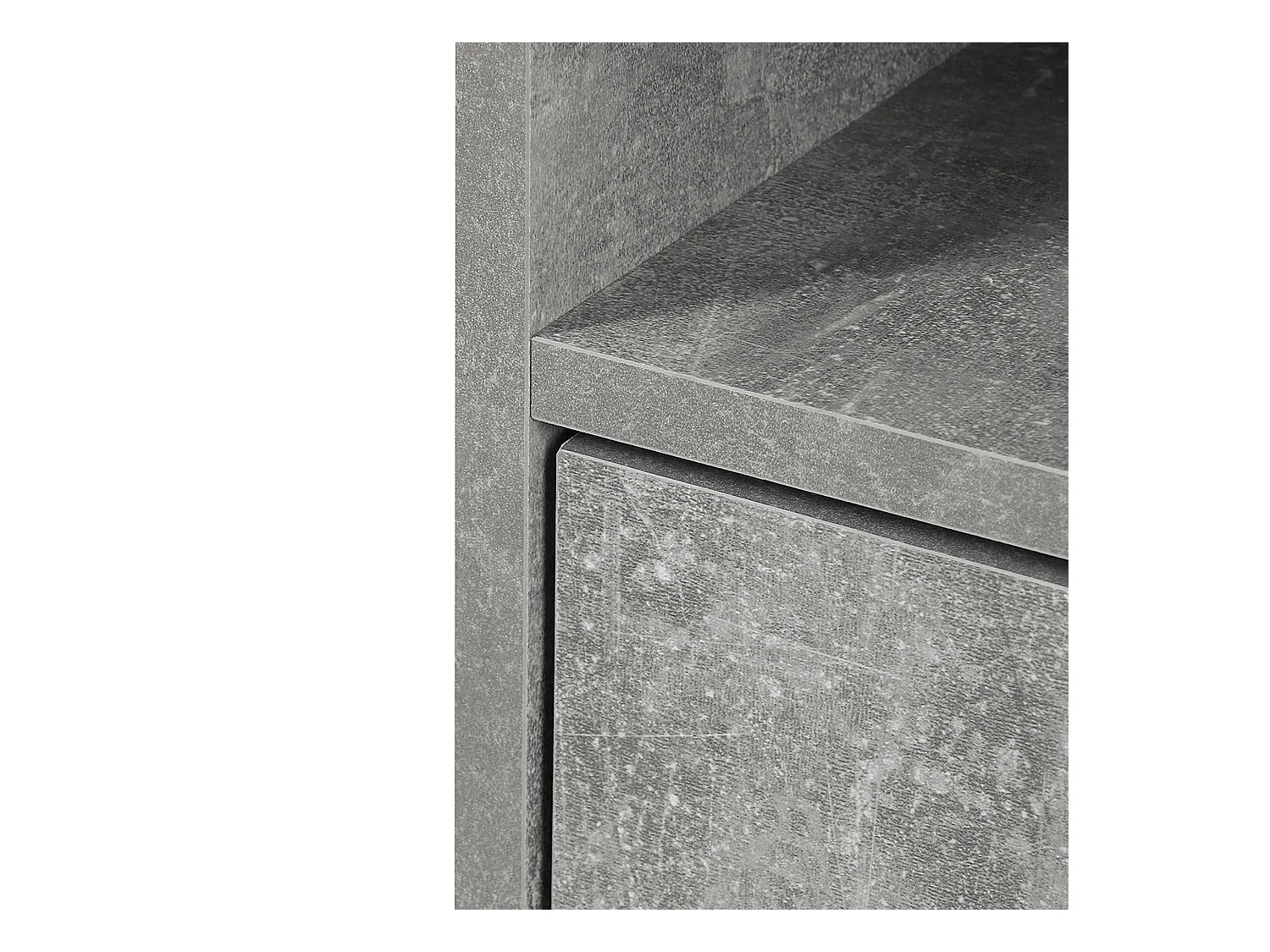 Appendiabiti con scarpiera e specchio con cassetto grigio