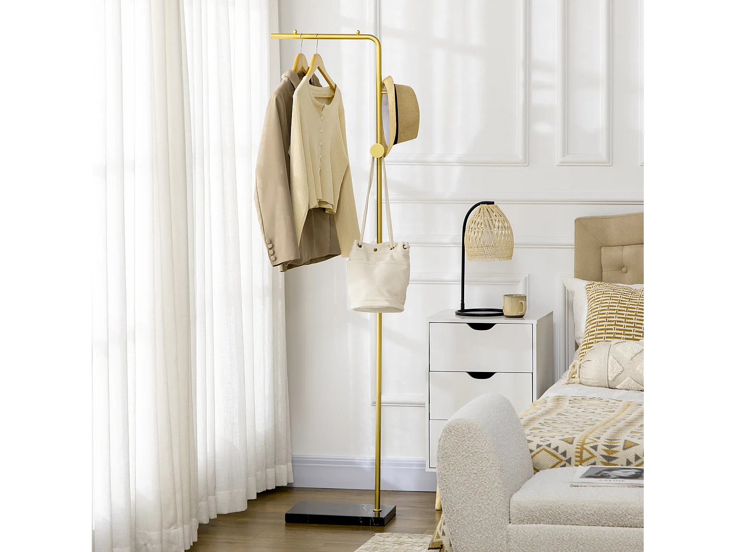 Appendiabiti moderno con 2 ganci per ingresso e soggiorno