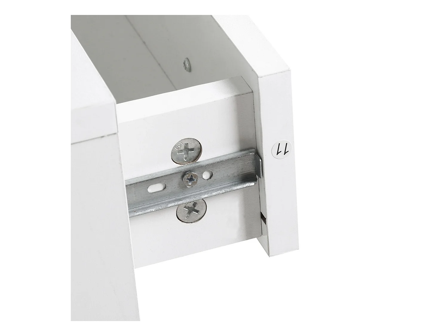 Mobile da ingresso appendiabiti a muro con specchio e scarpiera bianco