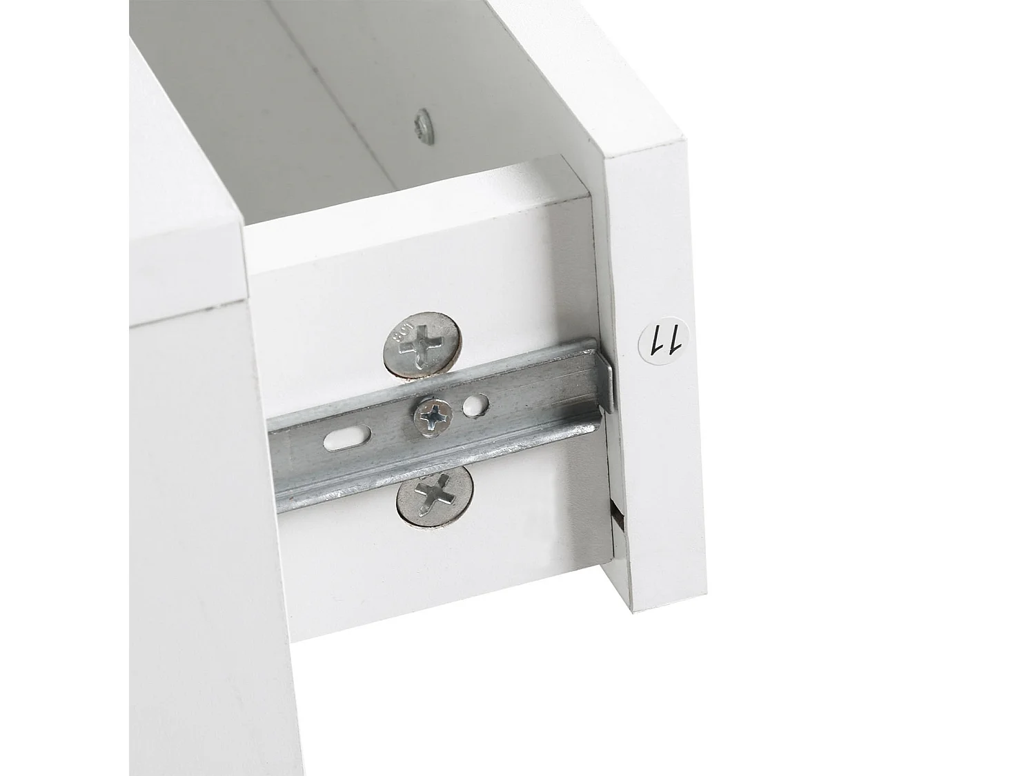 Mobile da ingresso appendiabiti a muro con specchio e scarpiera bianco