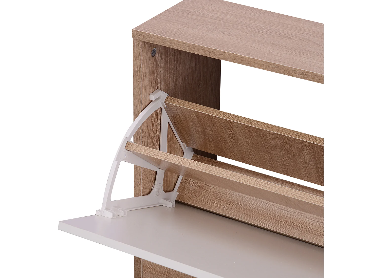 Mobile per ingresso set 3 pezzi 80x27x46.5cm in legno bianco