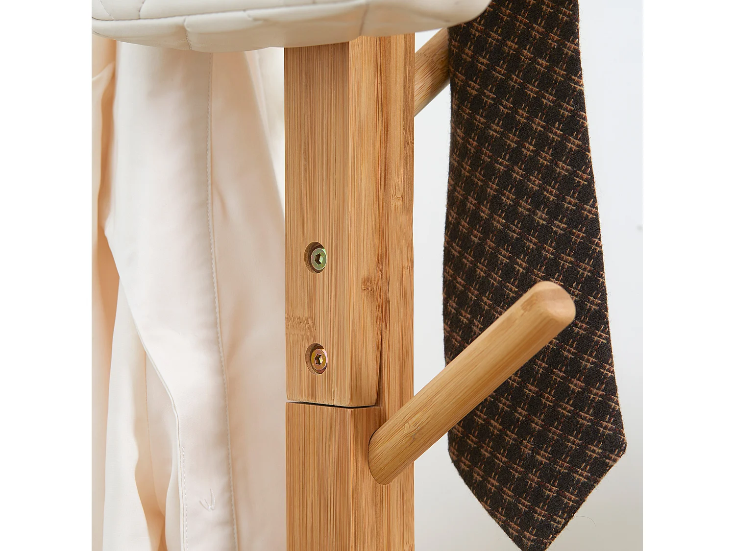 Appendi abiti di bambù 8 ganci base a x 49.5x49.5x 178cm