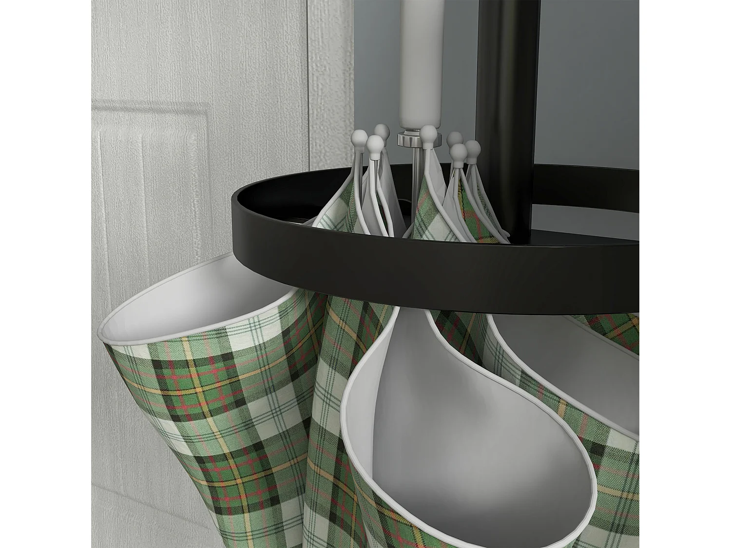 Appendiabiti da terra portaombrelli e 8 ganci ø34x177cm nero