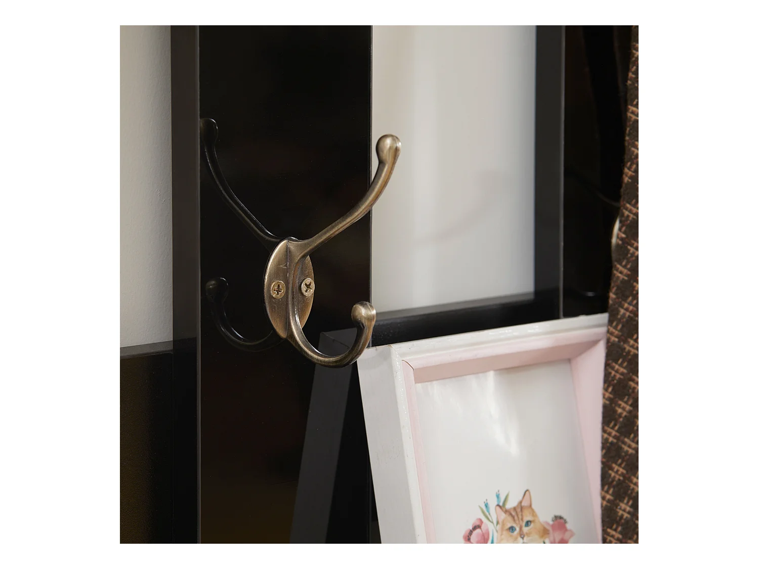 Set appendi abiti da ingresso con specchio e scarpiera