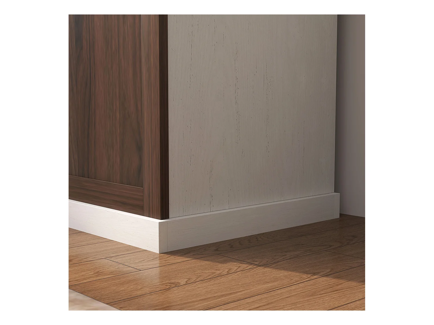 Mobile appendiabiti con 4 ganci e panca contenitore in legno bianco