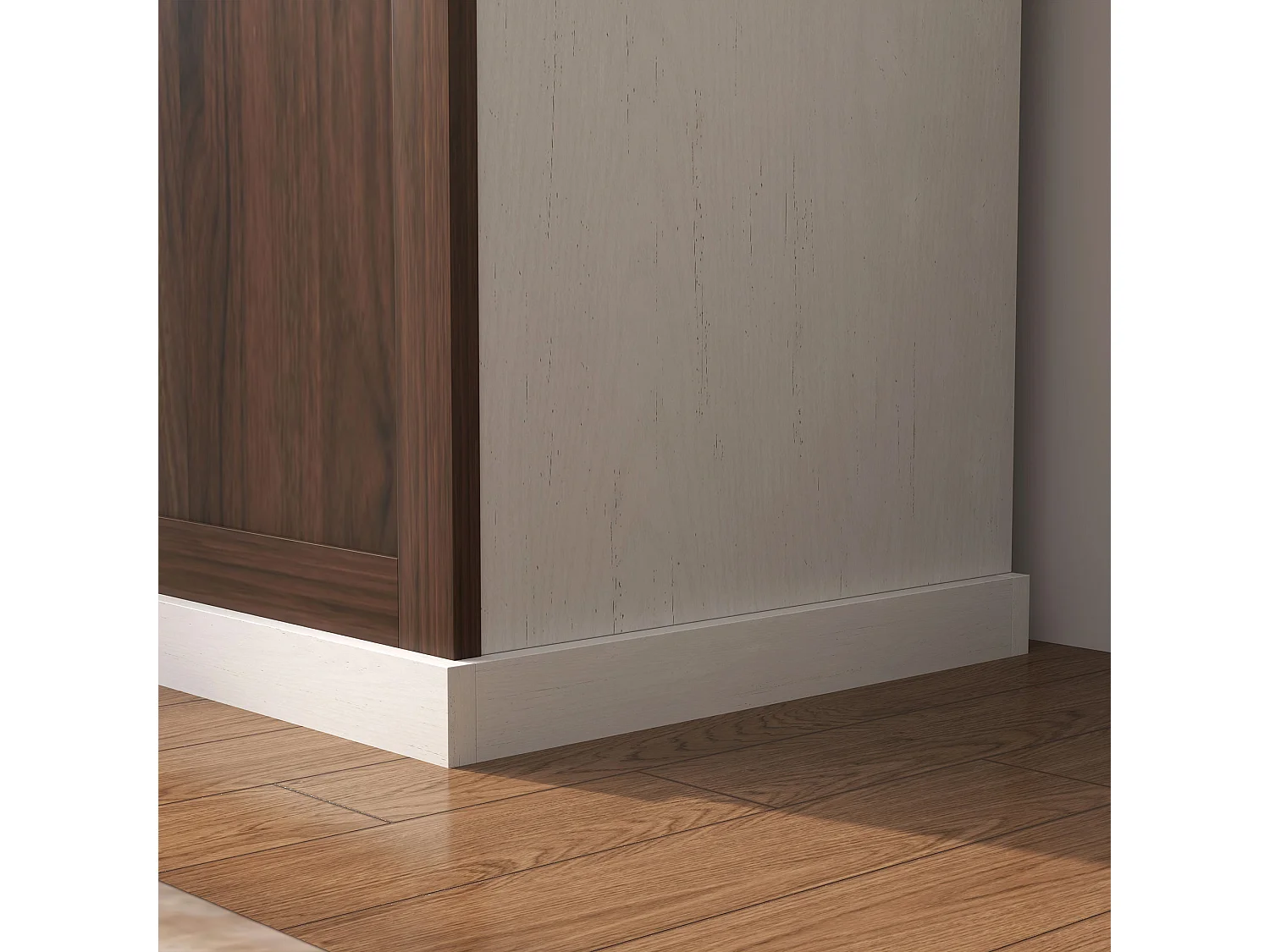 Mobile appendiabiti con 4 ganci e panca contenitore in legno bianco