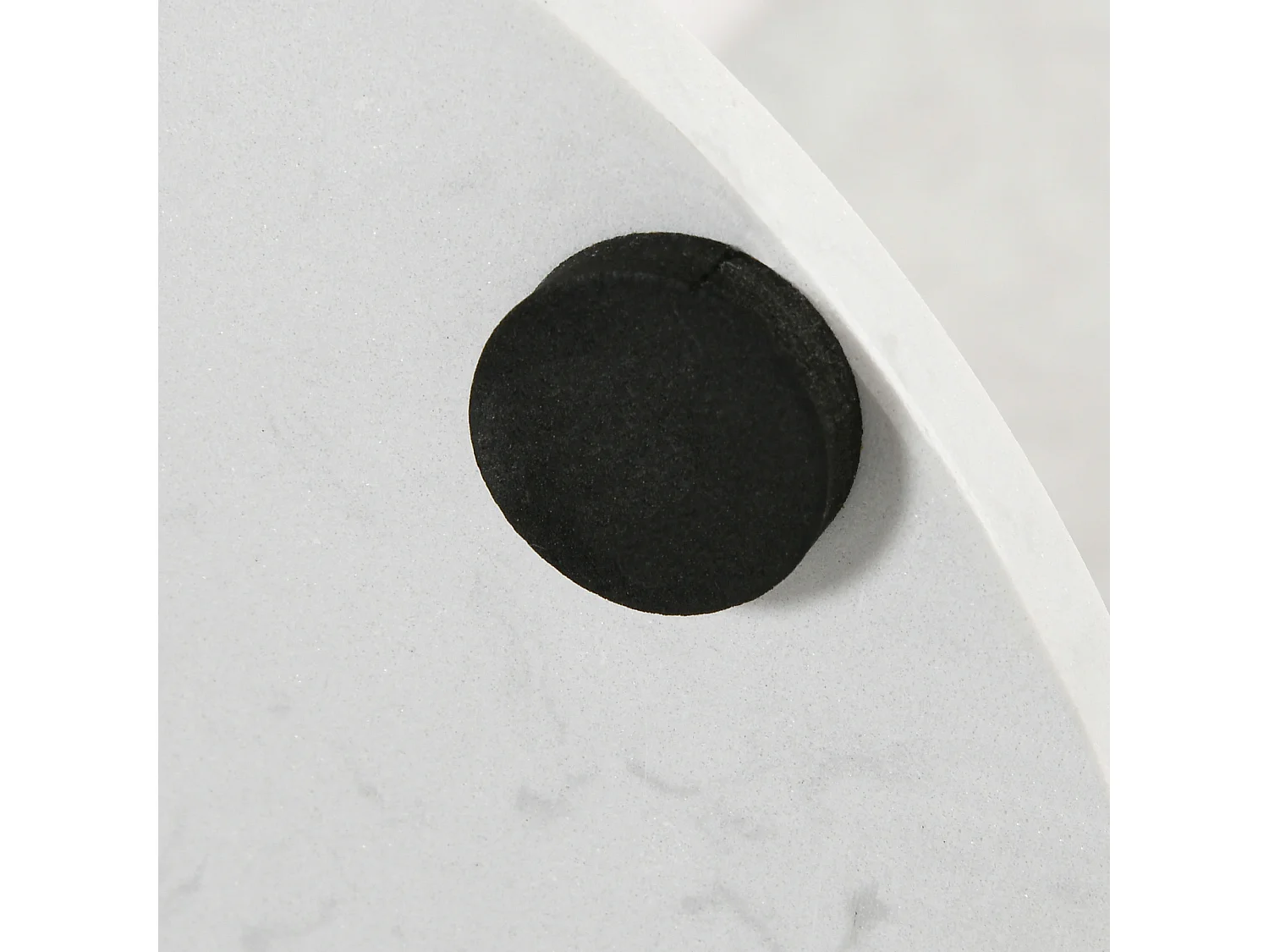 Appendiabiti da terra con 6 ganci in acciaio e base in ardesia bianco