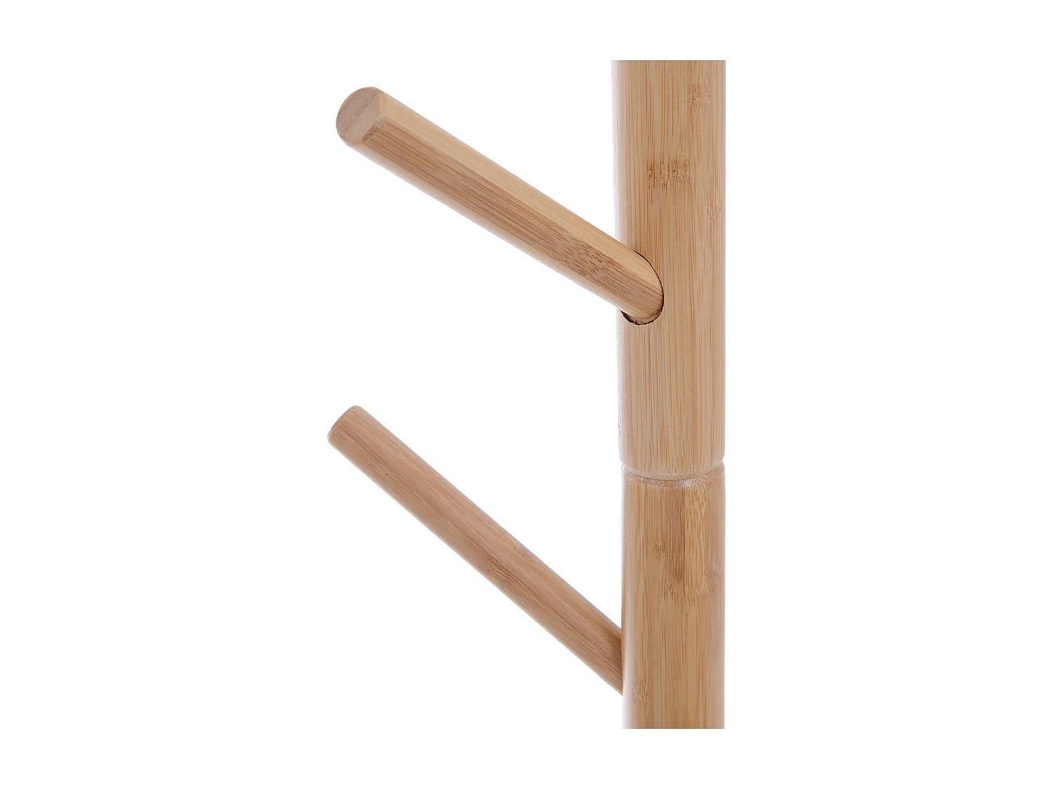 Panca con appendiabiti attaccapanni bambù bianco legno