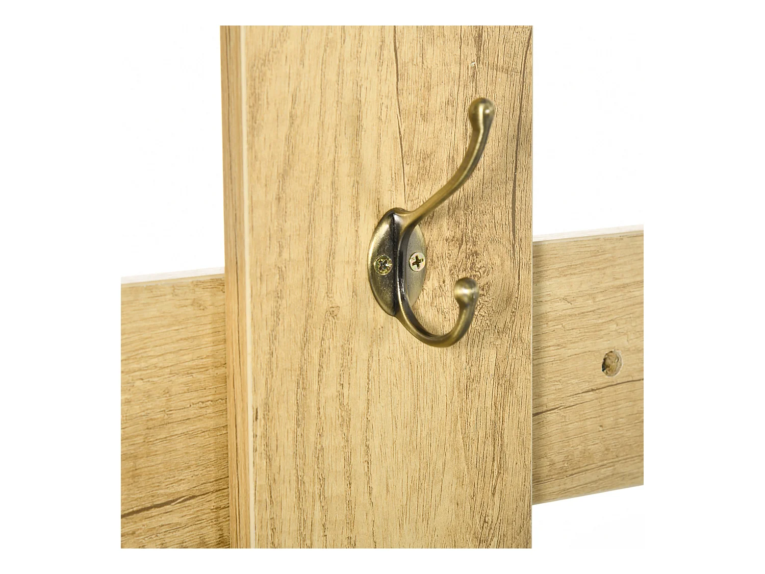 Set da ingresso con appendiabiti specchio e panca scarpiera