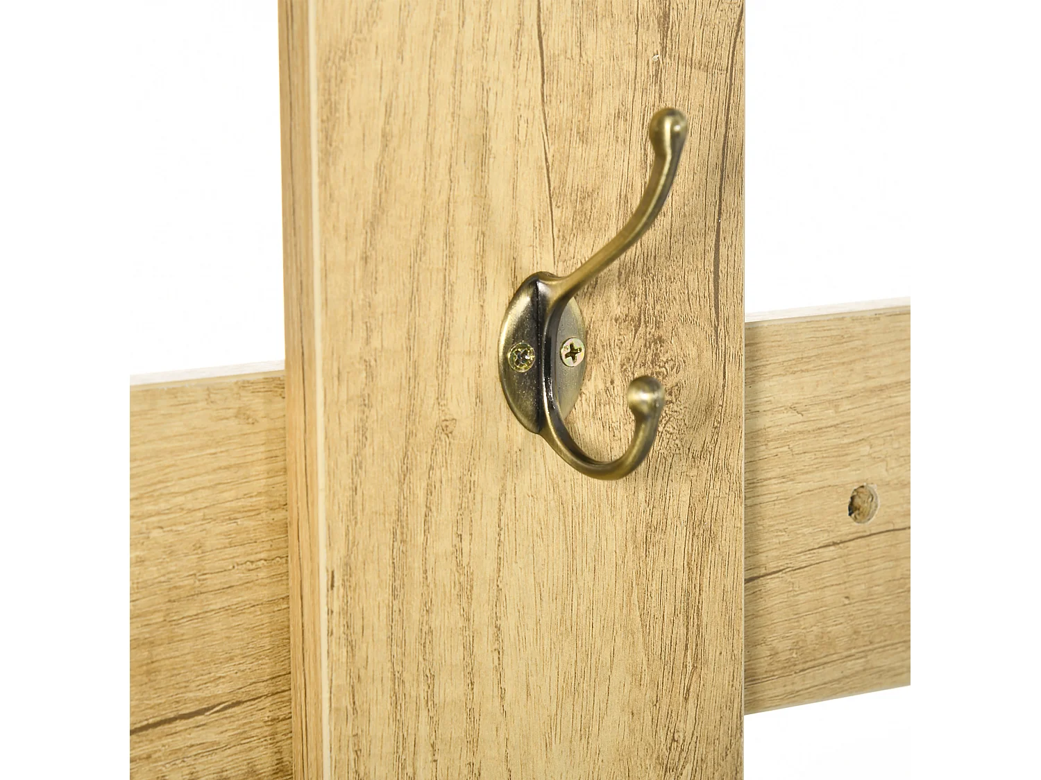 Set da ingresso con appendiabiti specchio e panca scarpiera