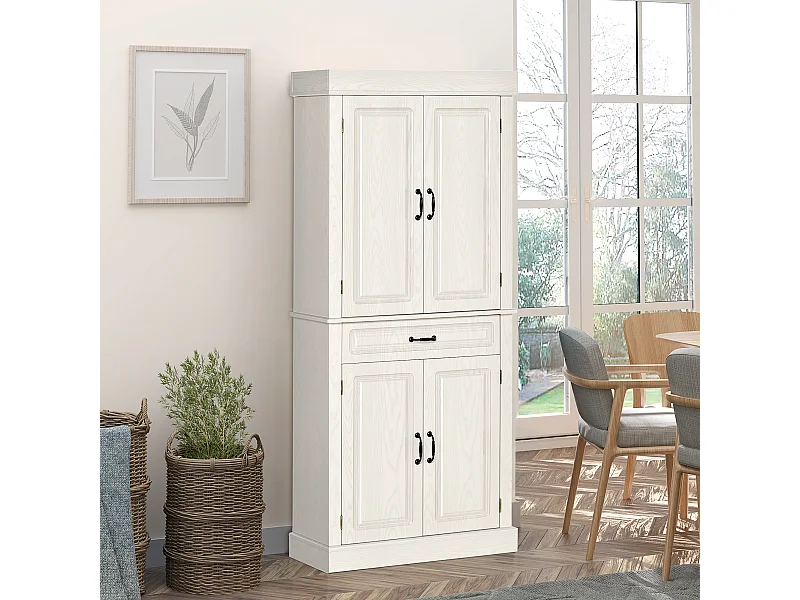 Credenza cucina con 2 armadietti e cassetto stile coloniale