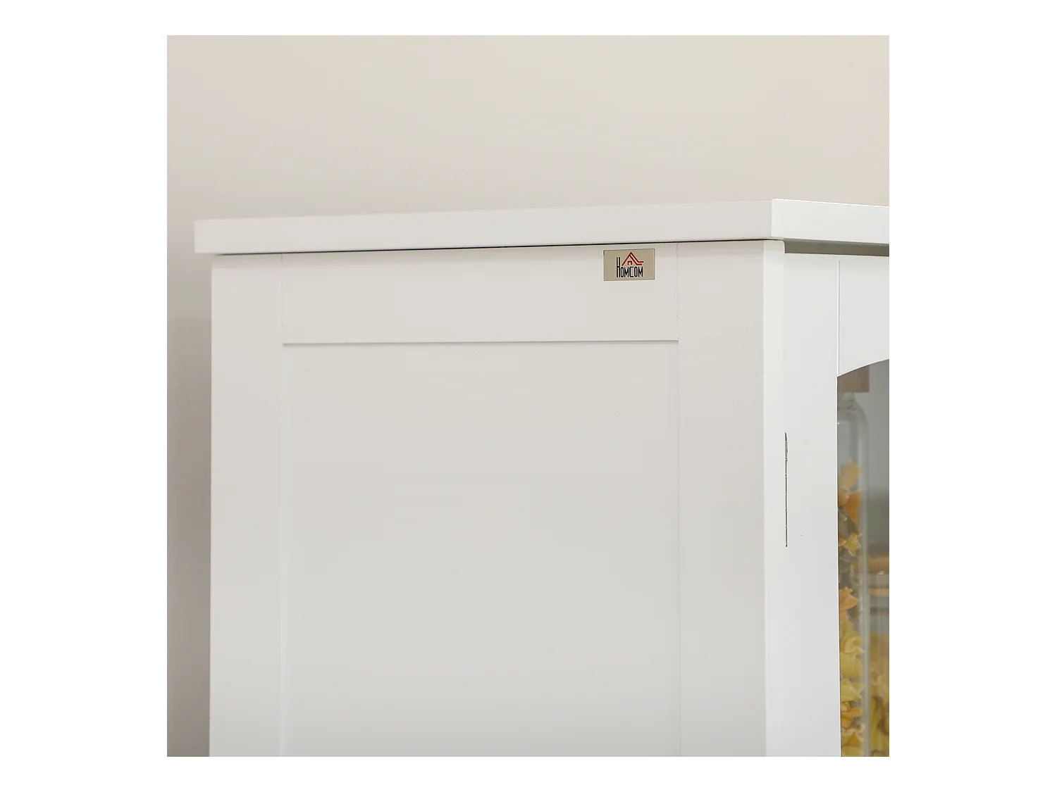 Credenza cucina alta con 2 armadietti e cassetto 60x30x160cm bianco