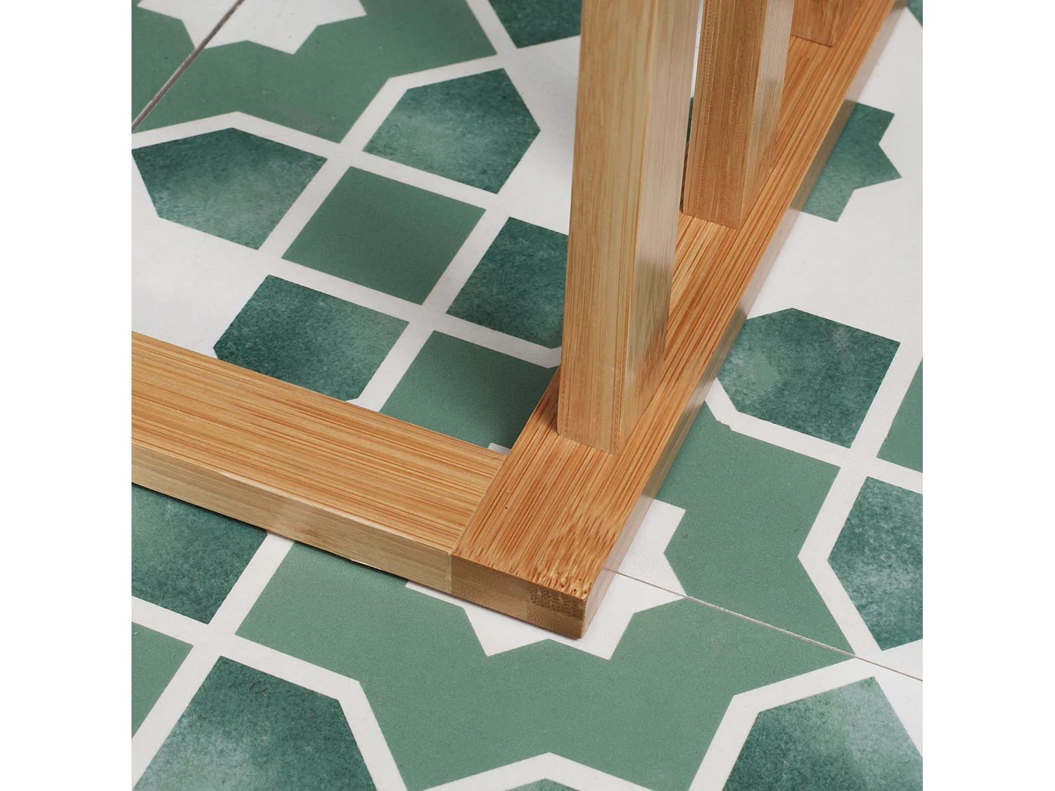 Portasciugamani a 3 sbarre in bambù color legno