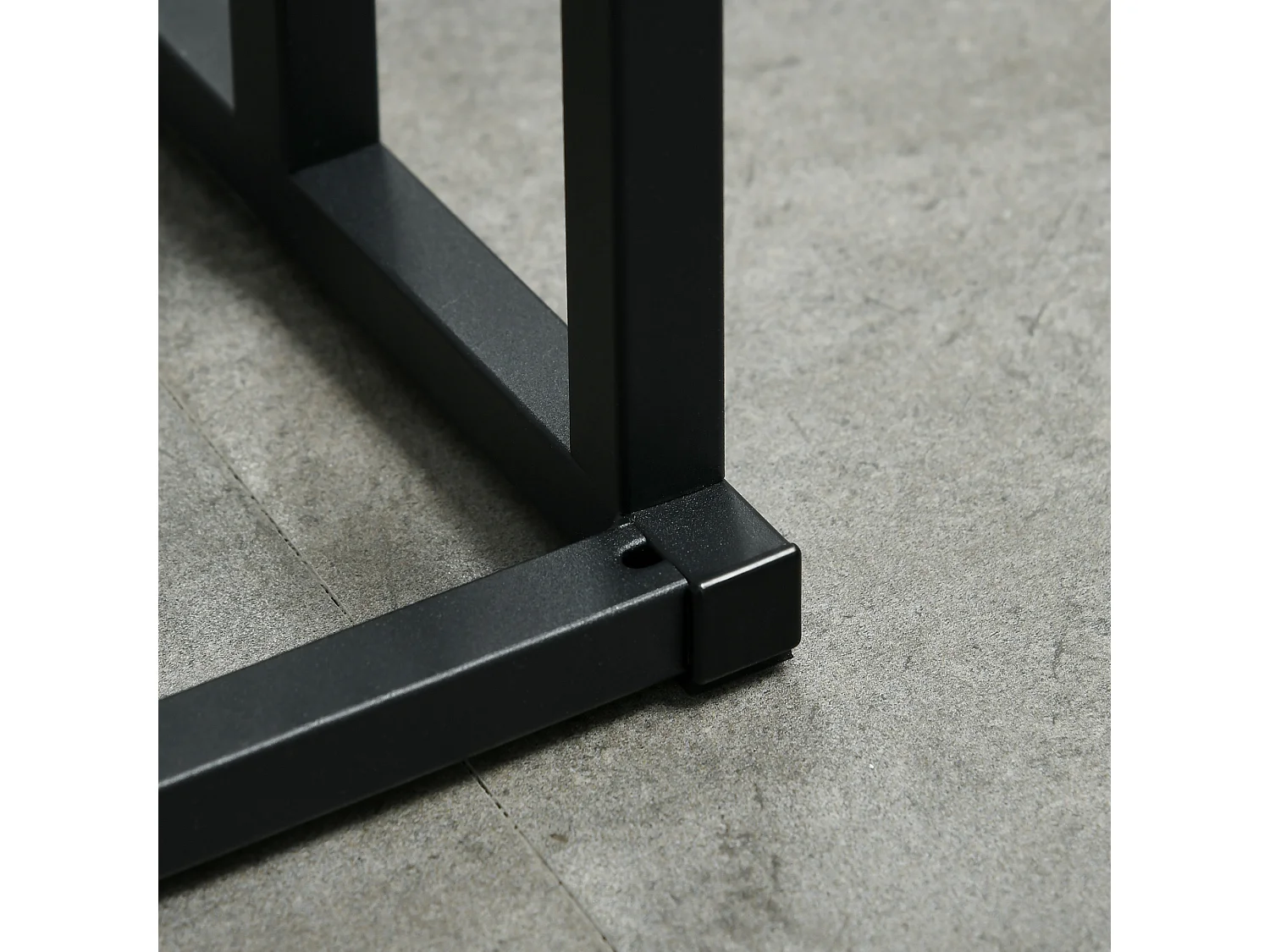 Portasciugamani a 3 sbarre in bambù e acciaio nero e legno