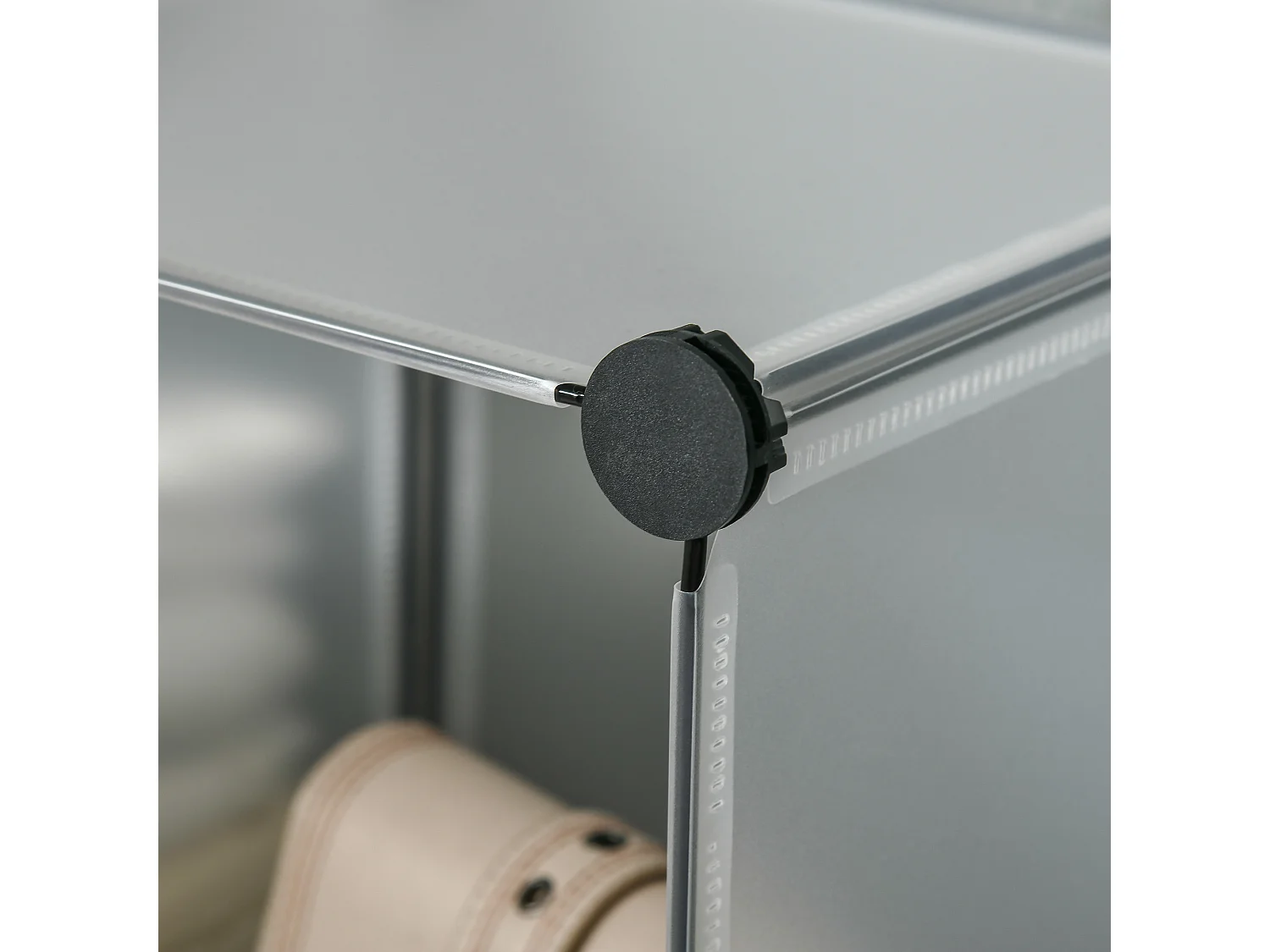 Mobile scarpiera modulabile salvaspazio 16 cubi in acciaio e pp