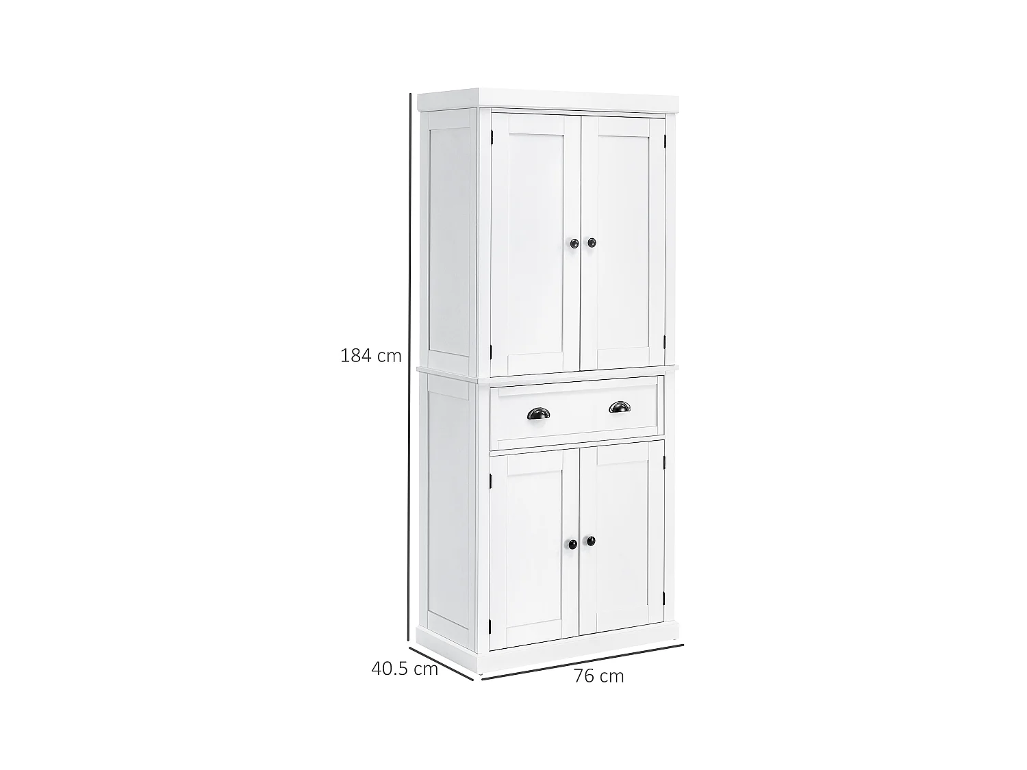 Credenza moderna con armadietti e cassetto centrale in legno