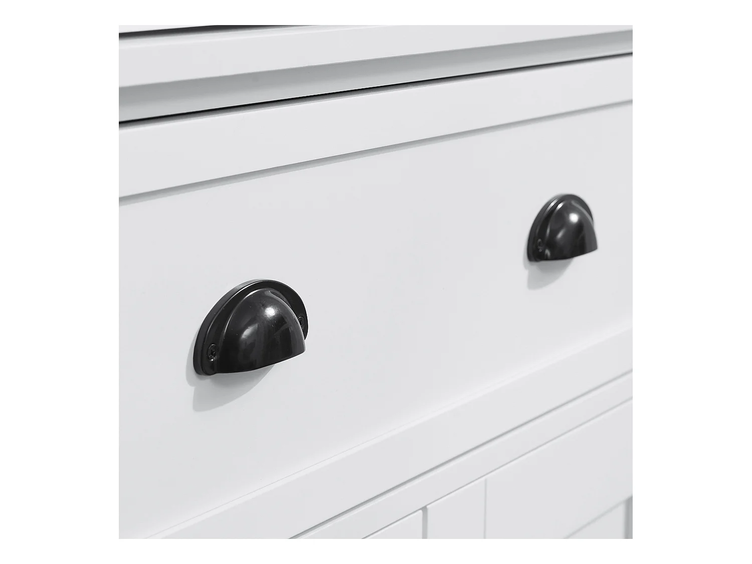 Credenza moderna con armadietti e cassetto centrale in legno