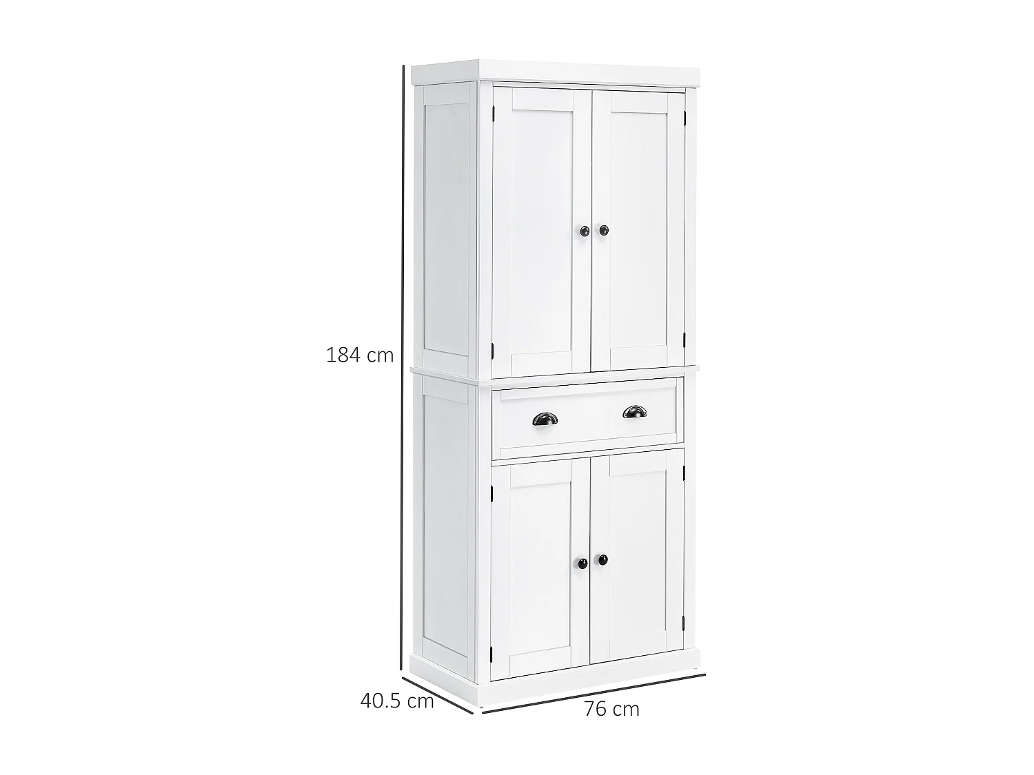 Credenza moderna con armadietti e cassetto centrale in legno