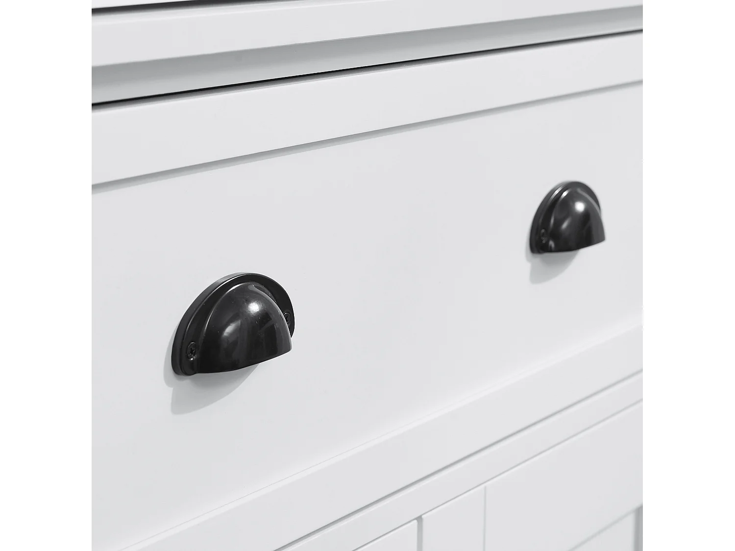 Credenza moderna con armadietti e cassetto centrale in legno