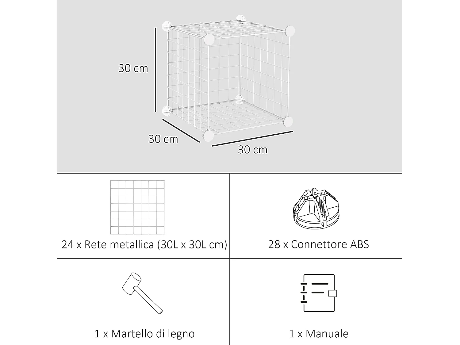 Mobile scarpiera modulabile salvaspazio 6 cubi in acciaio e pp