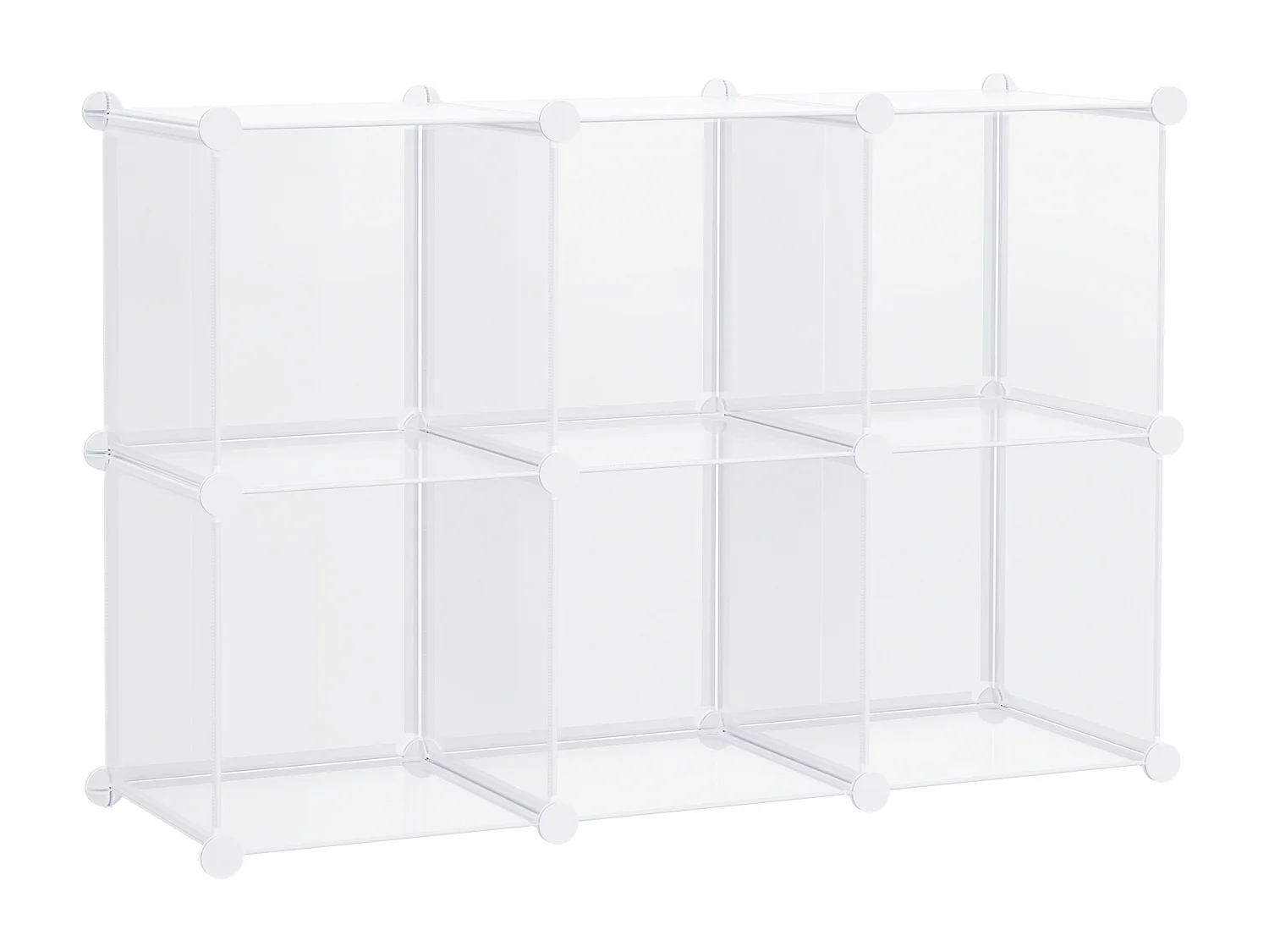 Scarpiera moderna salvaspazio 6 cubi in plastica pp trasparente