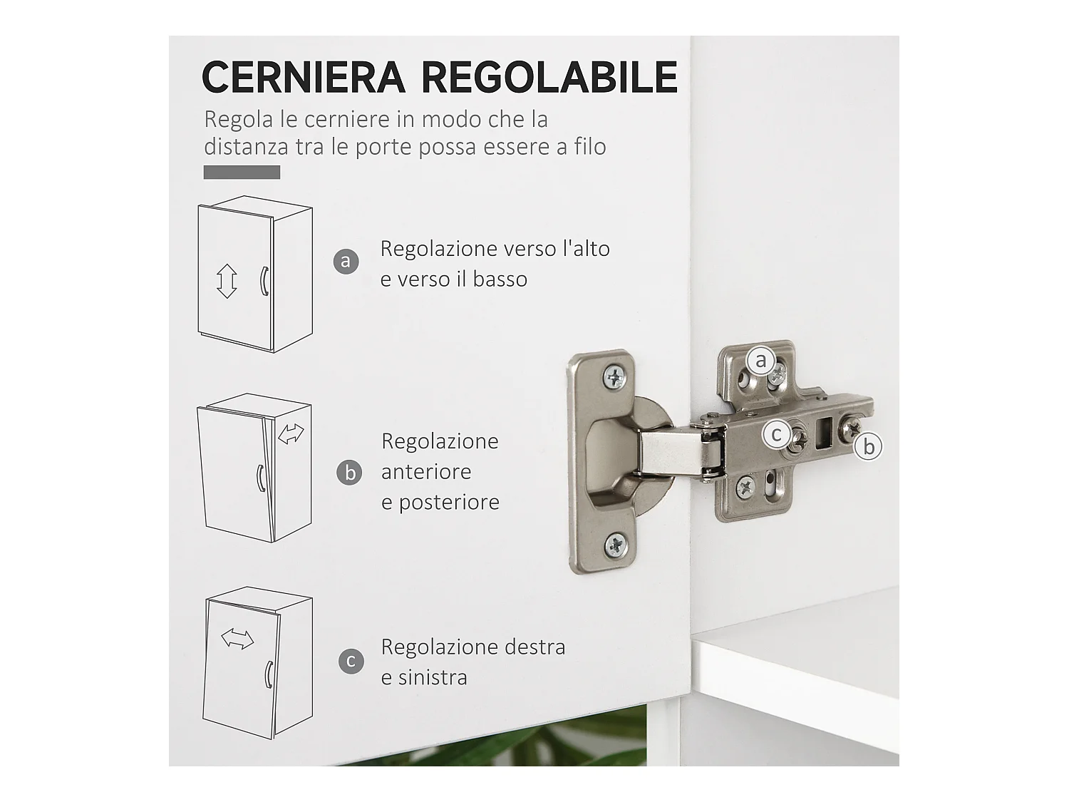 Credenza moderna da cucina con cassetti e ante in legno bianco grigio
