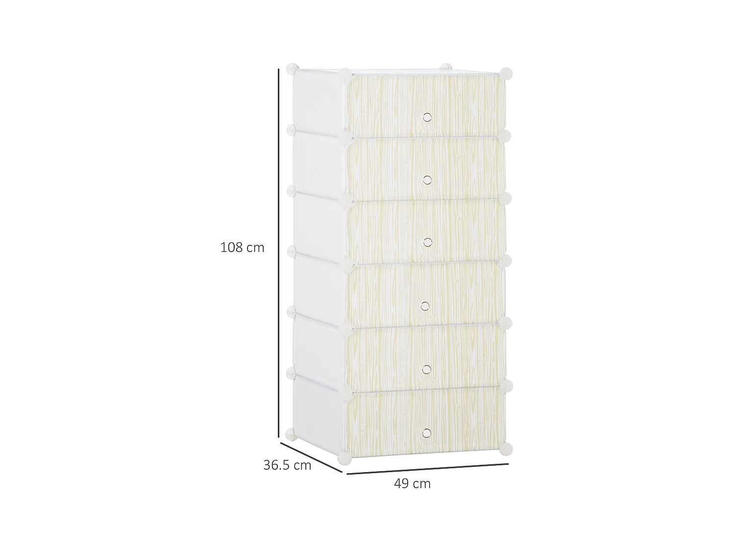 Mobile scarpiera modulabile salvaspazio 6 cubi in acciaio e pp