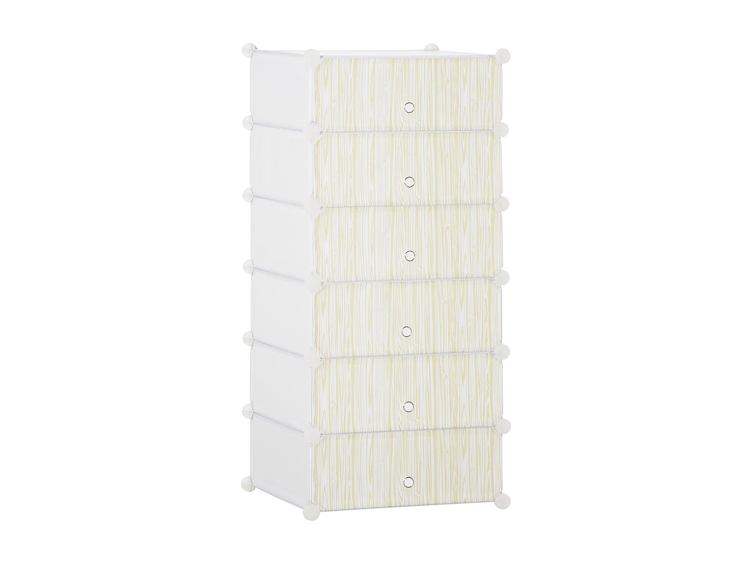 Mobile scarpiera modulabile salvaspazio 6 cubi in acciaio e pp