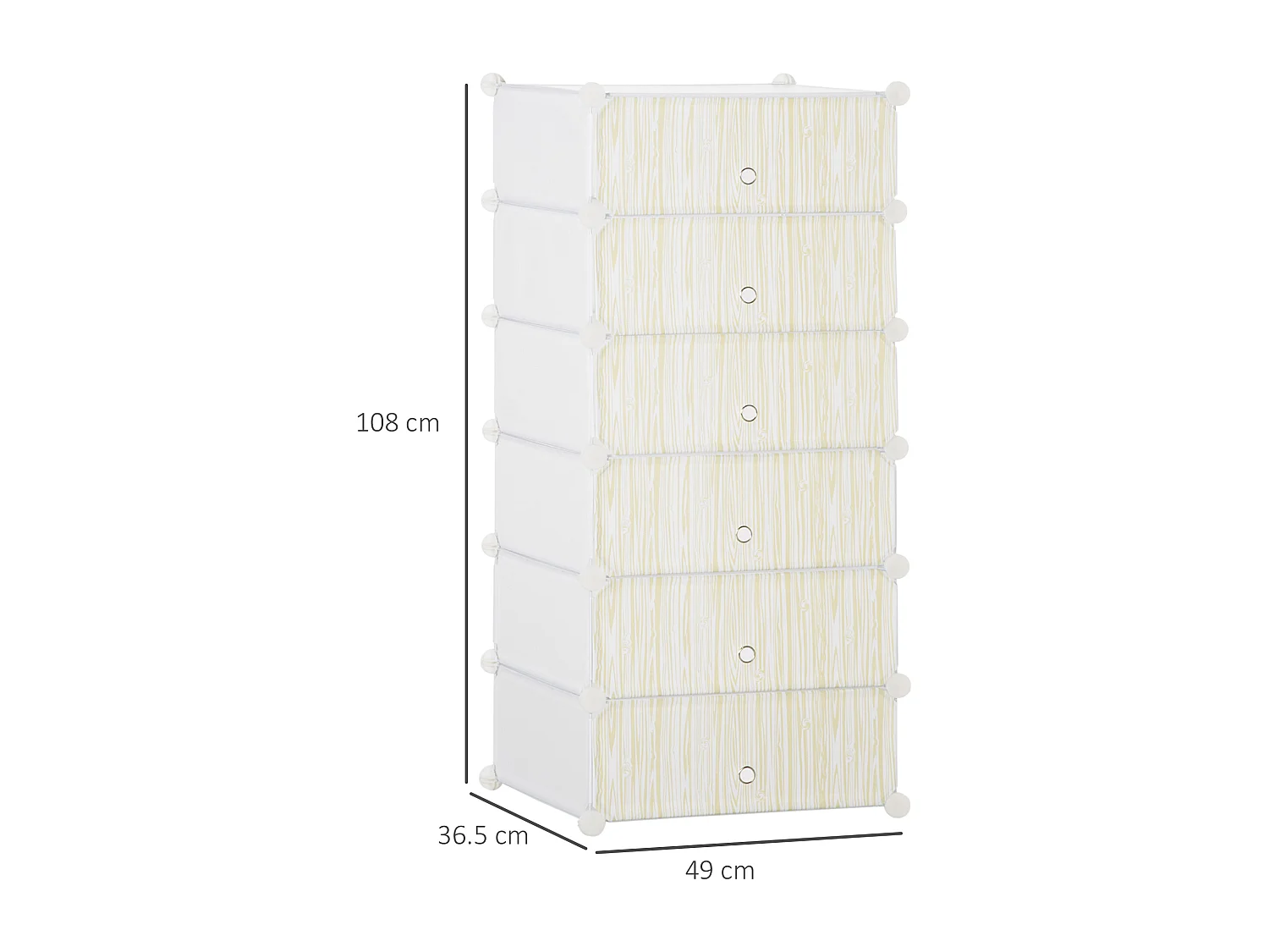 Mobile scarpiera modulabile salvaspazio 6 cubi in acciaio e pp