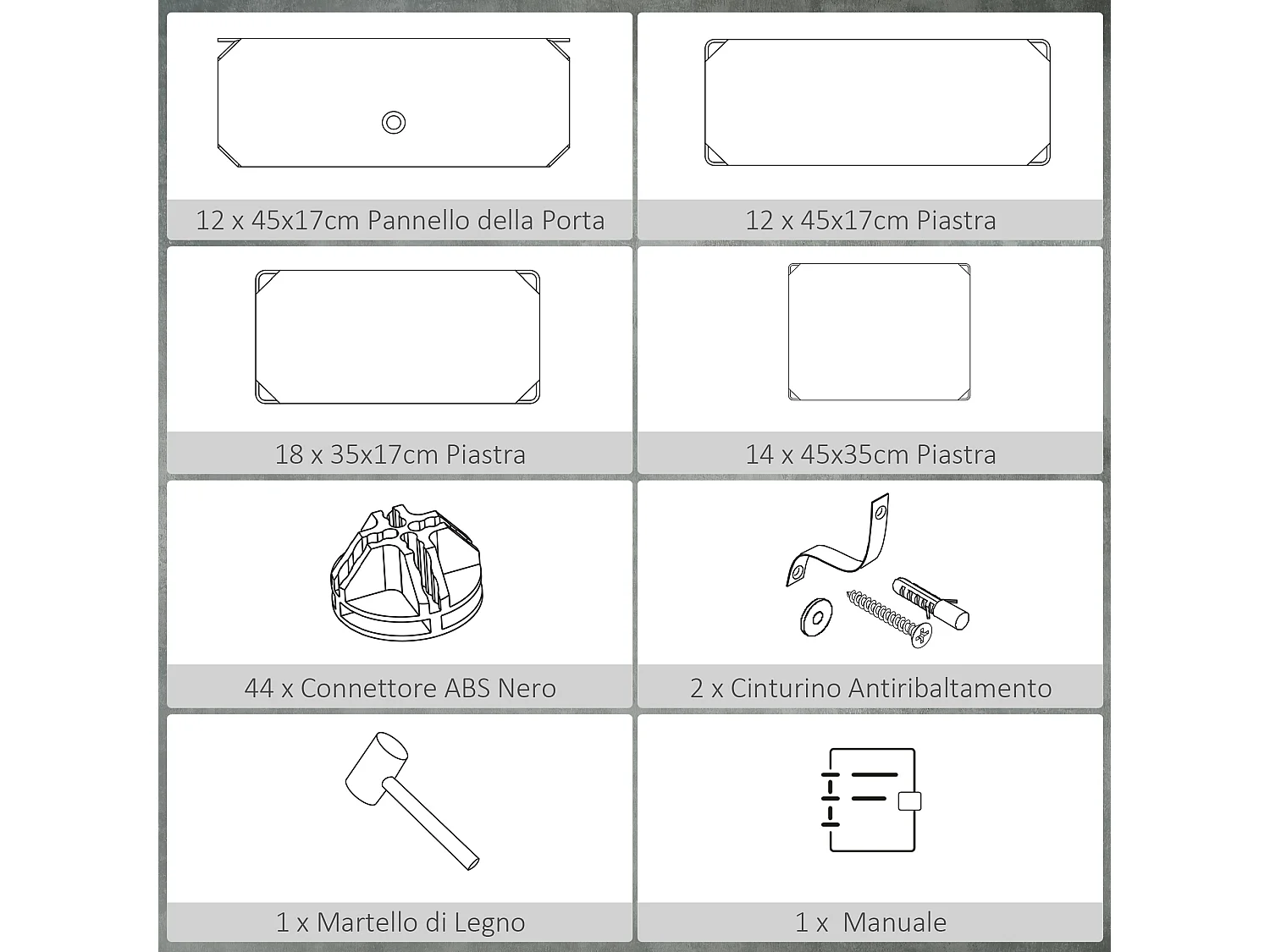Mobile scarpiera modulabile salvaspazio 12 cubi in acciaio e pp