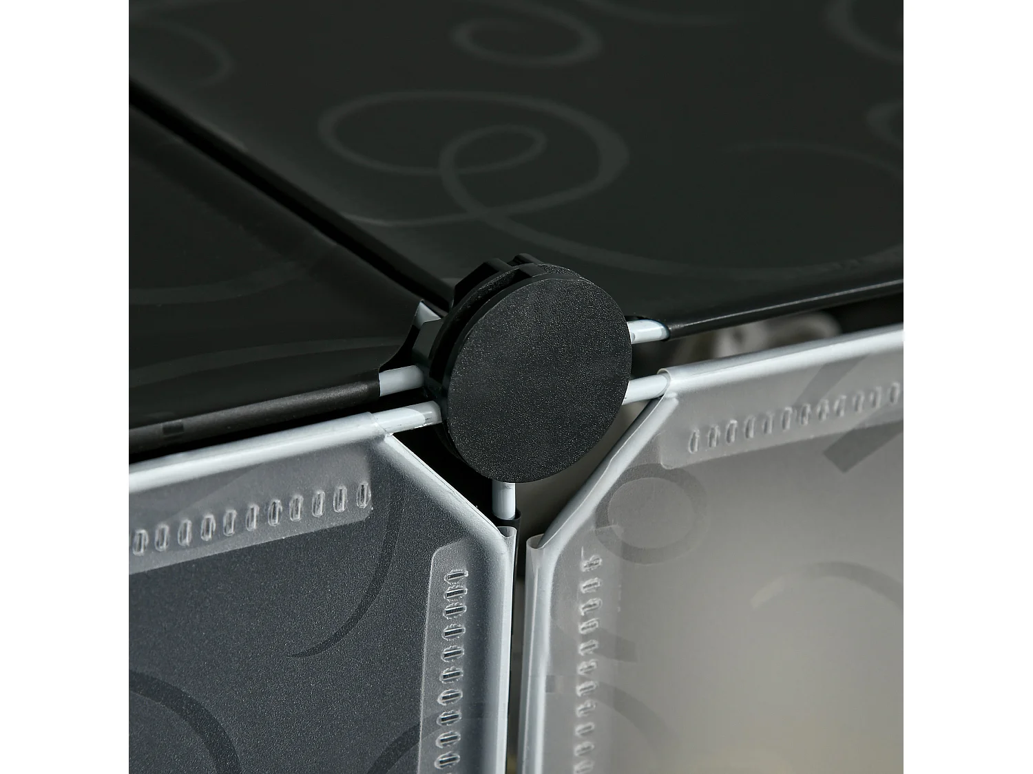 Mobile scarpiera modulabile salvaspazio 12 cubi in acciaio e pp