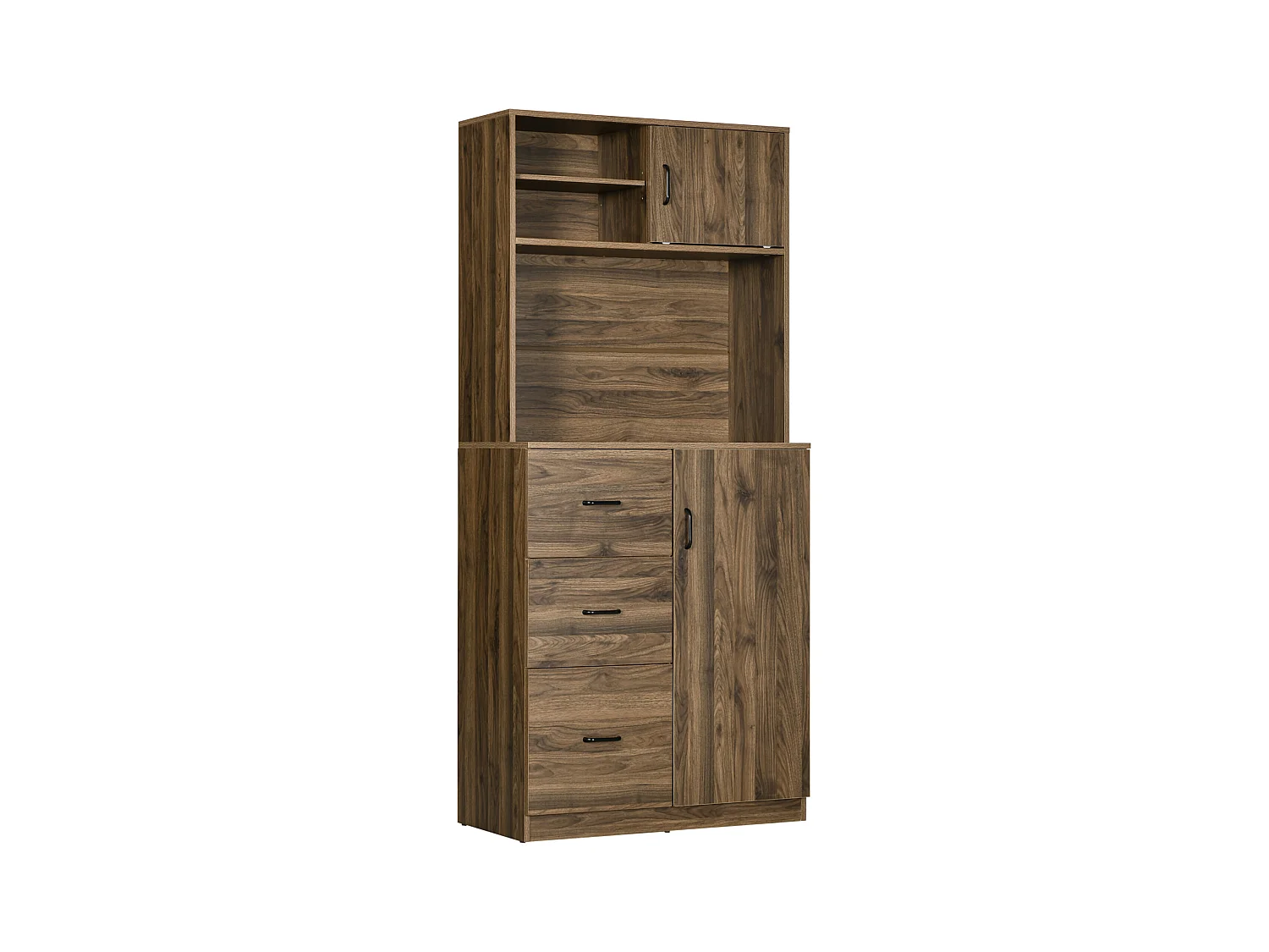 Credenza moderna con 3 cassetti e armadietti in legno