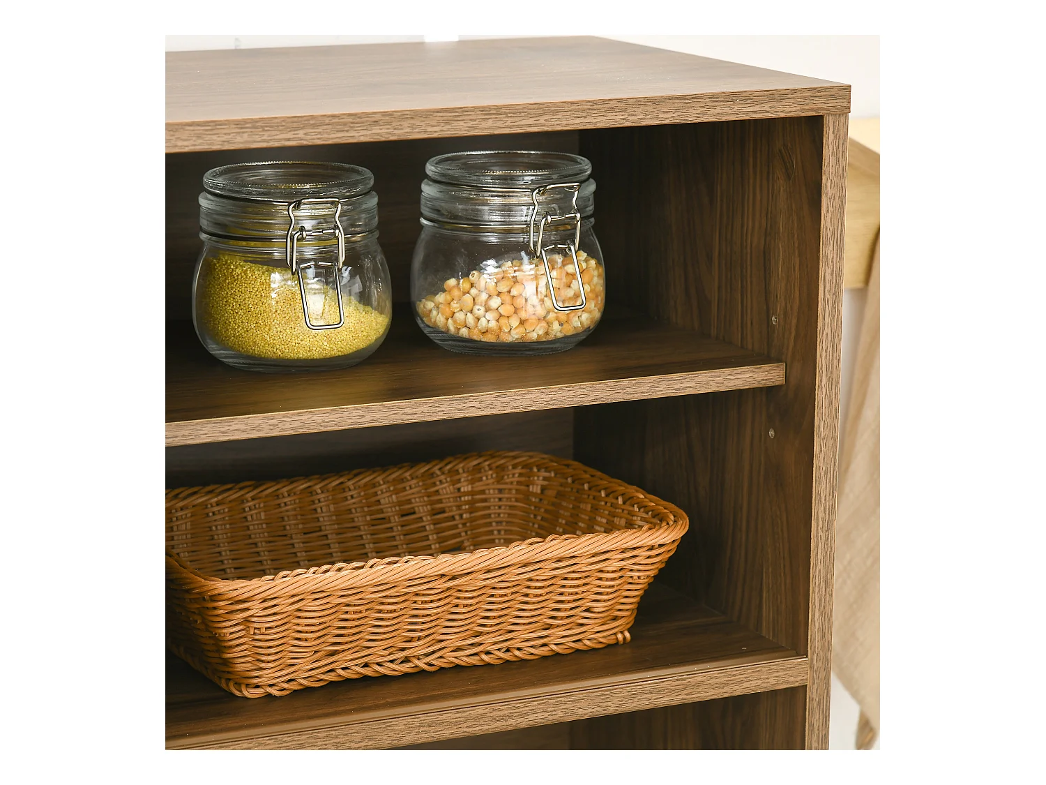 Credenza moderna con 3 cassetti e armadietti in legno