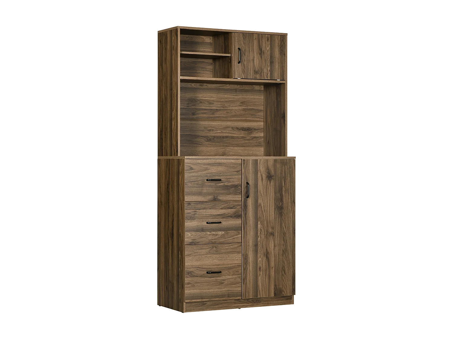 Credenza moderna con 3 cassetti e armadietti in legno