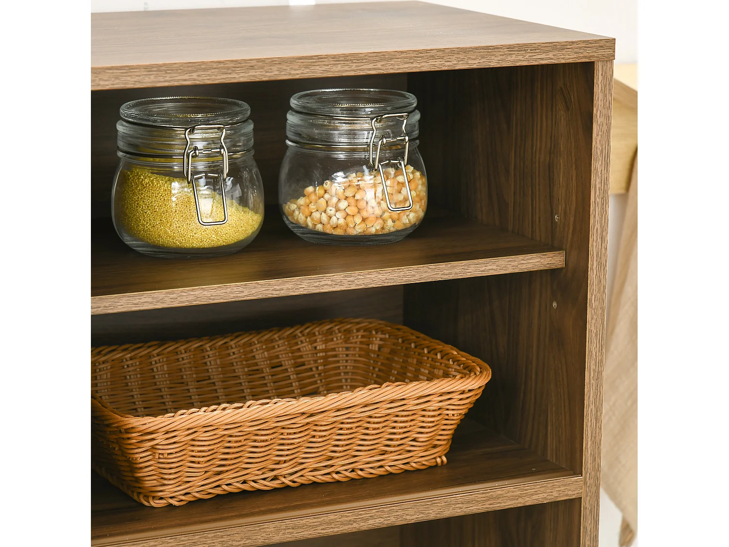 Credenza moderna con 3 cassetti e armadietti in legno