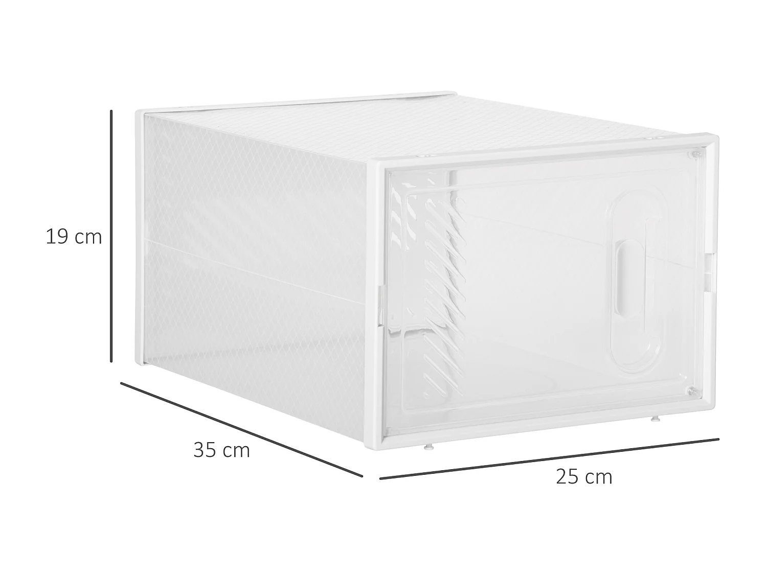 Mobile scarpiera rettangolare 18pz in plastica pp trasparente