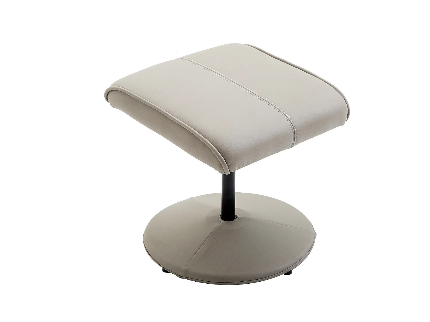 Poltrona relax reclinabile con poggiapiedi in similpelle grigio