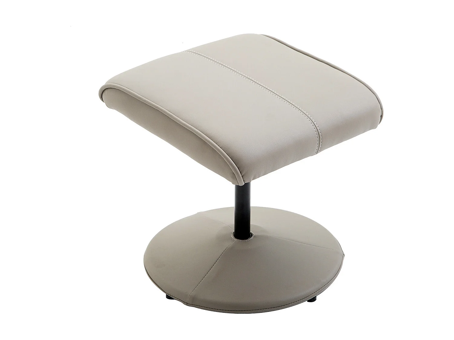 Poltrona relax reclinabile con poggiapiedi in similpelle grigio