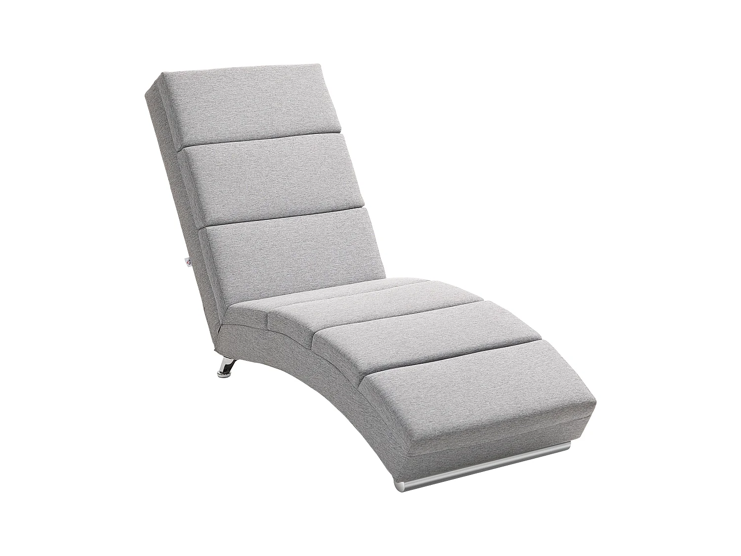Chaise longue reclinabile con schienale alto in tessuto grigio