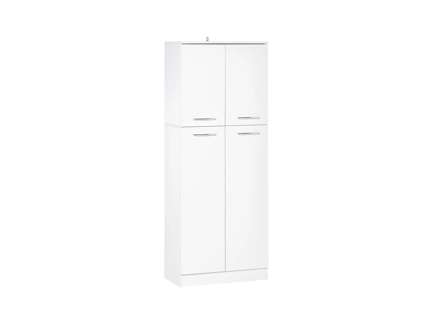 Mobile moderno multiuso 2 armadietti mensole regolabili bianco