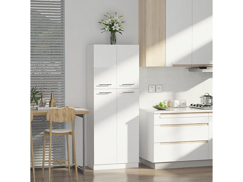 Mobile moderno multiuso 2 armadietti mensole regolabili bianco