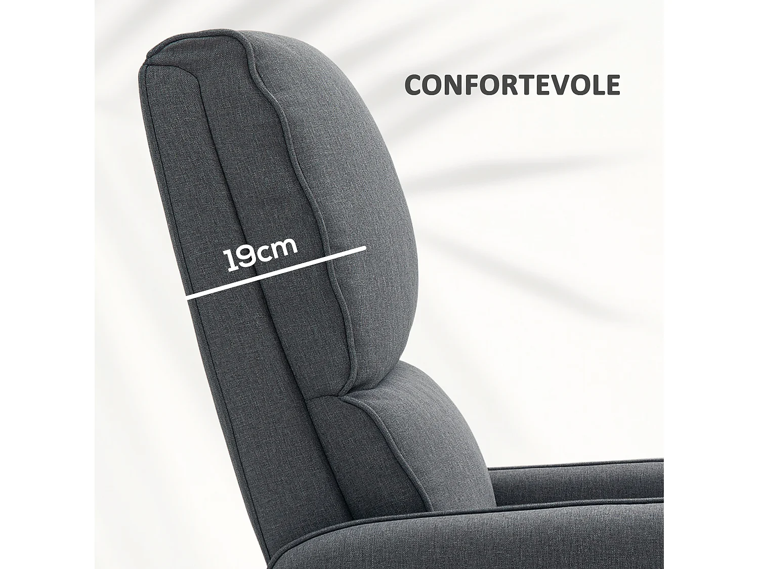 Poltrona alzapersona elettrica e reclinabile con telecomando grigio