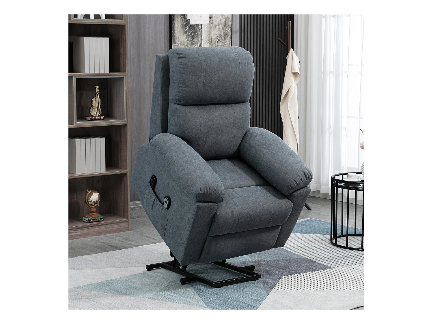 Poltrona massaggiante alzapersona con telecomando e poggiapiedi