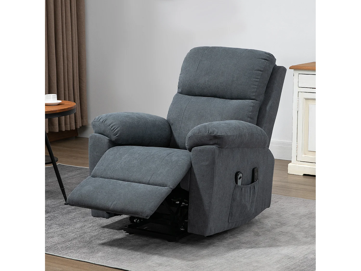 Poltrona massaggiante alzapersona con telecomando e poggiapiedi